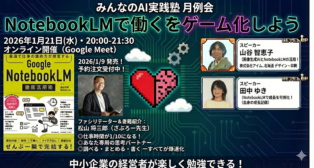 みんなのAI実践塾 月例会 NotebookLMで働くをゲーム化しよう